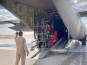 பாலஸ்தீனிய நிவாரண முயற்சிகளுக்கு உதவ டிரக்குகள் மற்றும் ஃபோர்க்லிஃப்ட்கள் வழங்கப்பட்டுள்ளது.