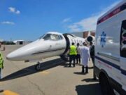 பாகுவிலிருந்து காயமடைந்த குடிமகனை சவூதி விமான ஆம்புலன்ஸ் வெளியேற்றியது.